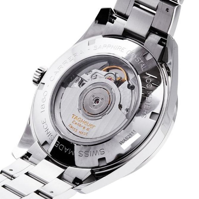 Tag Heuer WAS2111.BA0732 Carrera Calibre 6 Heritage Automatic Watch 39 mm - фото 5