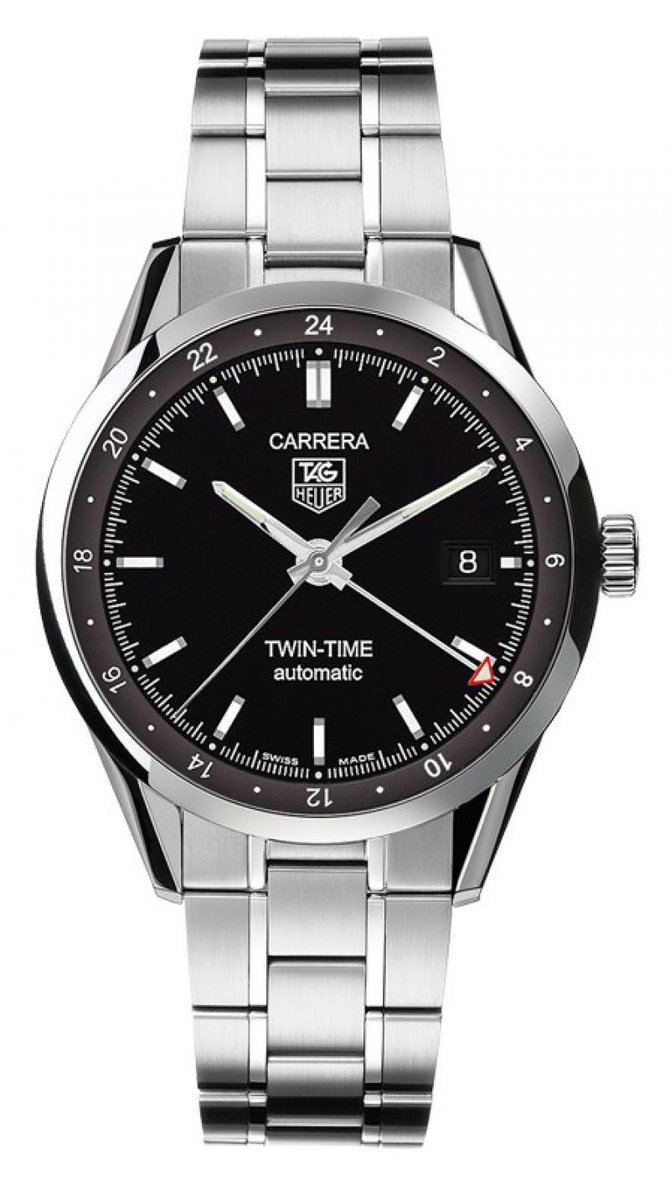 Tag Heuer WV2115.BA0787 Carrera Calibre 7 Twin Time Automatic 39 mm  - фото 1