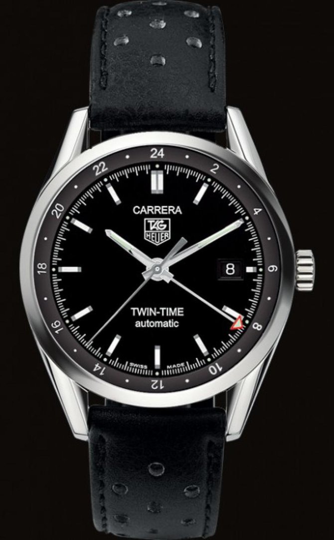 Tag Heuer WV2115.FC6180 Carrera Calibre 7 Twin Time Automatic 39 mm - фото 7