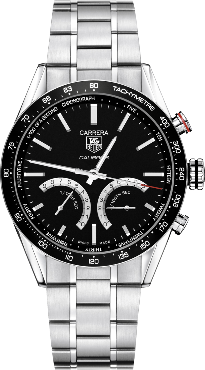 Tag Heuer CV7A12.BA0795 Carrera Calibre S 1/100 th sec Electro-Mechanical Chronograph 43 mm  - фото 1
