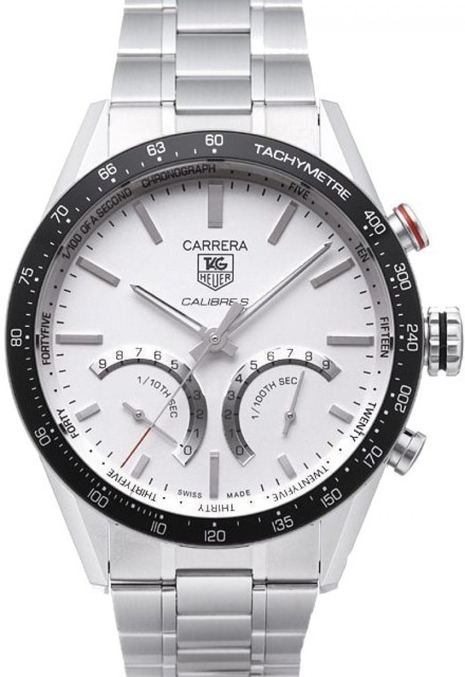 Tag Heuer CV7A13.BA0795 Carrera Calibre S 1/100 th sec Electro-Mechanical Chronograph 43 mm - фото 1