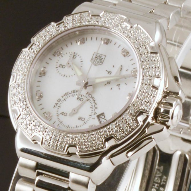 Tag Heuer CAC1310.BA0852 Formula1 Diamond Dial & Bezel Chronograph 37 mm  - фото 6