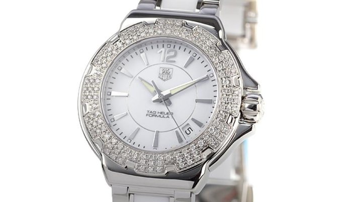 Tag Heuer WAH-1215.BA-0861 Formula1 teel and Ceramic Full Diamond 37 mm  - фото 2