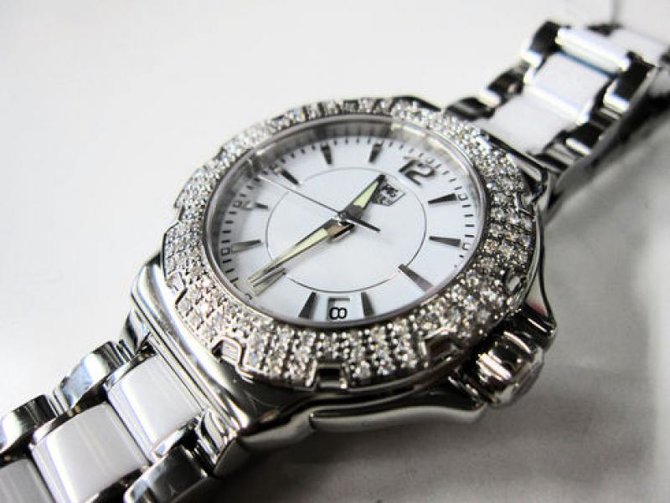 Tag Heuer WAH-1215.BA-0861 Formula1 teel and Ceramic Full Diamond 37 mm  - фото 5