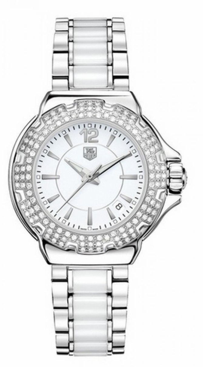 Tag Heuer WAH-1215.BA-0861 Formula1 teel and Ceramic Full Diamond 37 mm  - фото 1