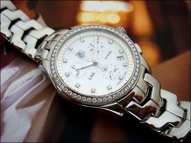 Tag Heuer CJF1314.BA0580 Link  Link Diamond Dial & Bezel Chronograph 33 mm - фото 7