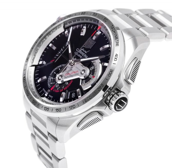 Tag Heuer CAV5115.BA0902 Grand Carrera Calibre 36 RS Caliper Automatic Chronograph 43  - фото 3