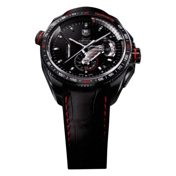 Tag Heuer CAV5185.FC6237 Grand Carrera Calibre 36 RS Caliper Automatic Chronograph 43  - фото 3