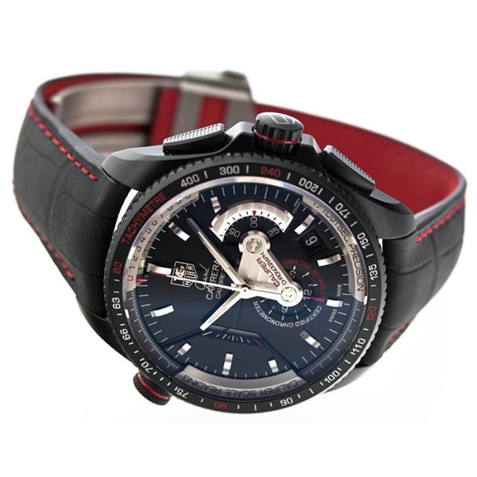 Tag Heuer CAV5185.FC6237 Grand Carrera Calibre 36 RS Caliper Automatic Chronograph 43  - фото 4