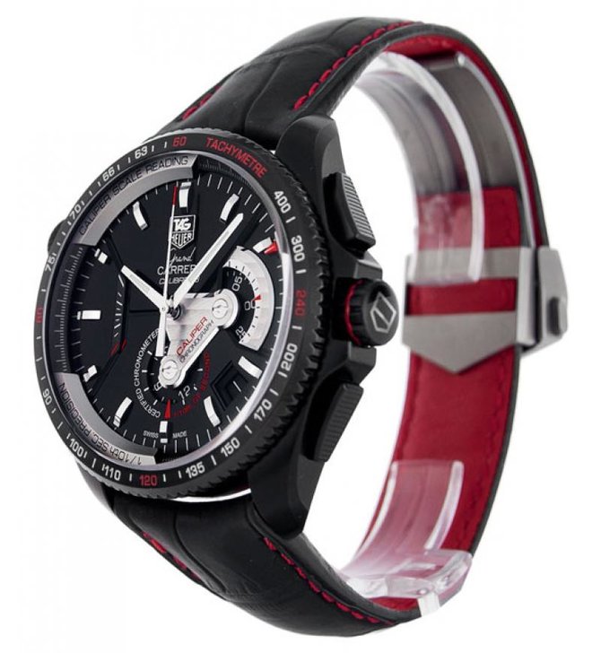 Tag Heuer CAV5185.FC6237 Grand Carrera Calibre 36 RS Caliper Automatic Chronograph 43  - фото 5