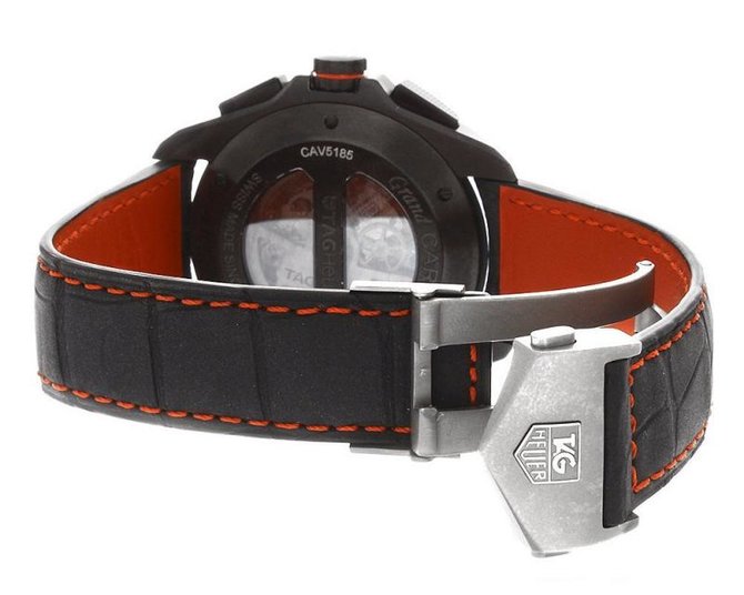Tag Heuer CAV5185.FC6237 Grand Carrera Calibre 36 RS Caliper Automatic Chronograph 43  - фото 6