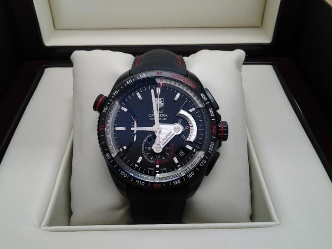 Tag Heuer CAV5185.FC6237 Grand Carrera Calibre 36 RS Caliper Automatic Chronograph 43  - фото 8