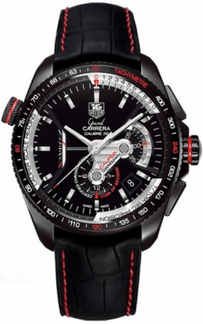 Tag Heuer CAV5185.FC6237 Grand Carrera Calibre 36 RS Caliper Automatic Chronograph 43  - фото 1
