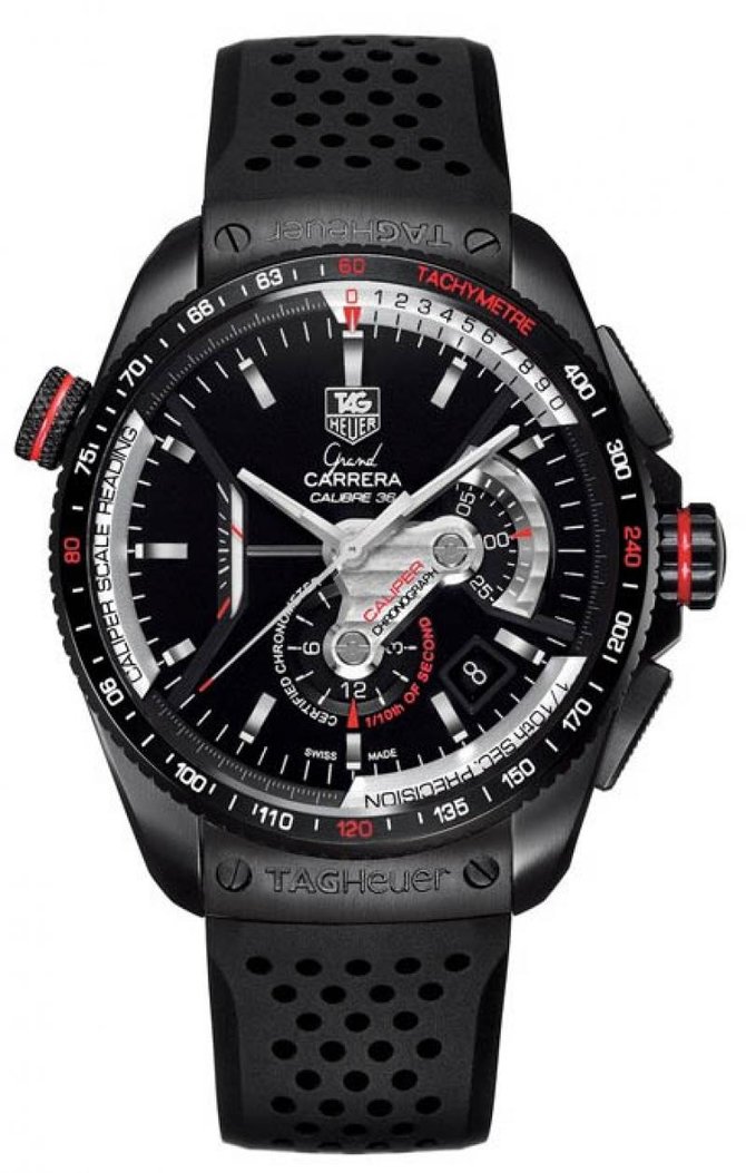 Tag Heuer CAV-5185.FT-6020 Grand Carrera Calibre 36 RS Caliper Automatic Chronograph 43  - фото 1