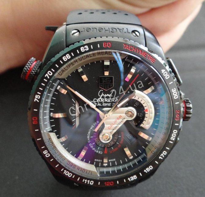 Tag Heuer CAV-5185.FT-6020 Grand Carrera Calibre 36 RS Caliper Automatic Chronograph 43  - фото 2