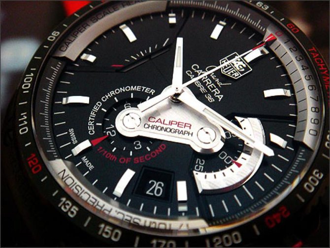 Tag Heuer CAV-5185.FT-6020 Grand Carrera Calibre 36 RS Caliper Automatic Chronograph 43  - фото 4