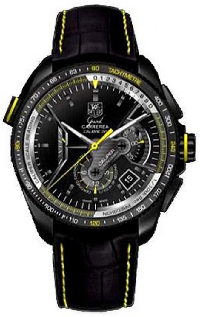 Tag Heuer CAV5186.FC6304 Grand Carrera Calibre 36 RS Caliper Automatic Chronograph 43  - фото 1