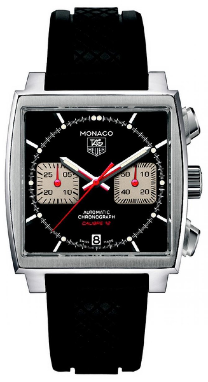 Tag Heuer CAW2114.FT6021 Monaco Calibre 12 Automatic Chronograph 39 mm  - фото 1