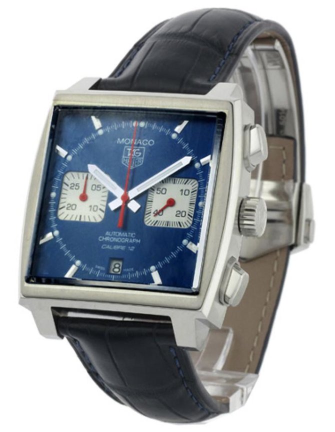 Tag Heuer CAW2111.FC6183 Monaco Calibre 12 Automatic Chronograph 39 mm  - фото 4