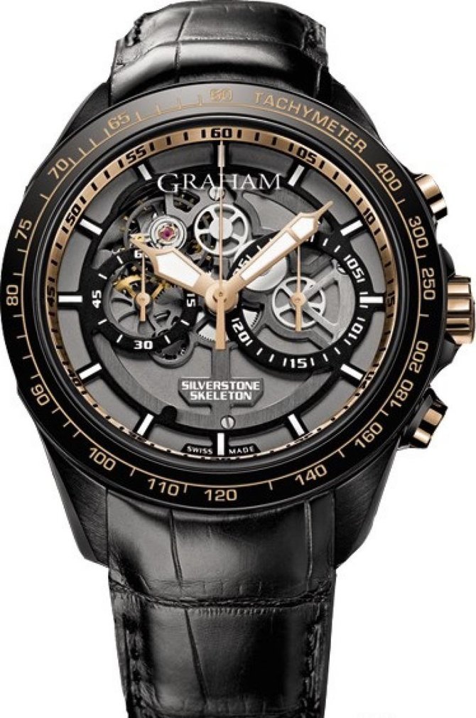 Graham 2STAZ.B02A.C160H Silverstone RS Skeleton Black and Gold