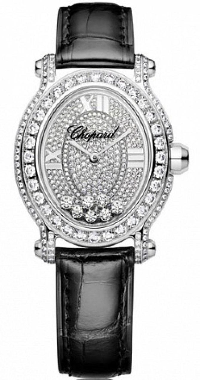 Chopard 275350-1001 Happy Sport Oval 7 Diamonds 