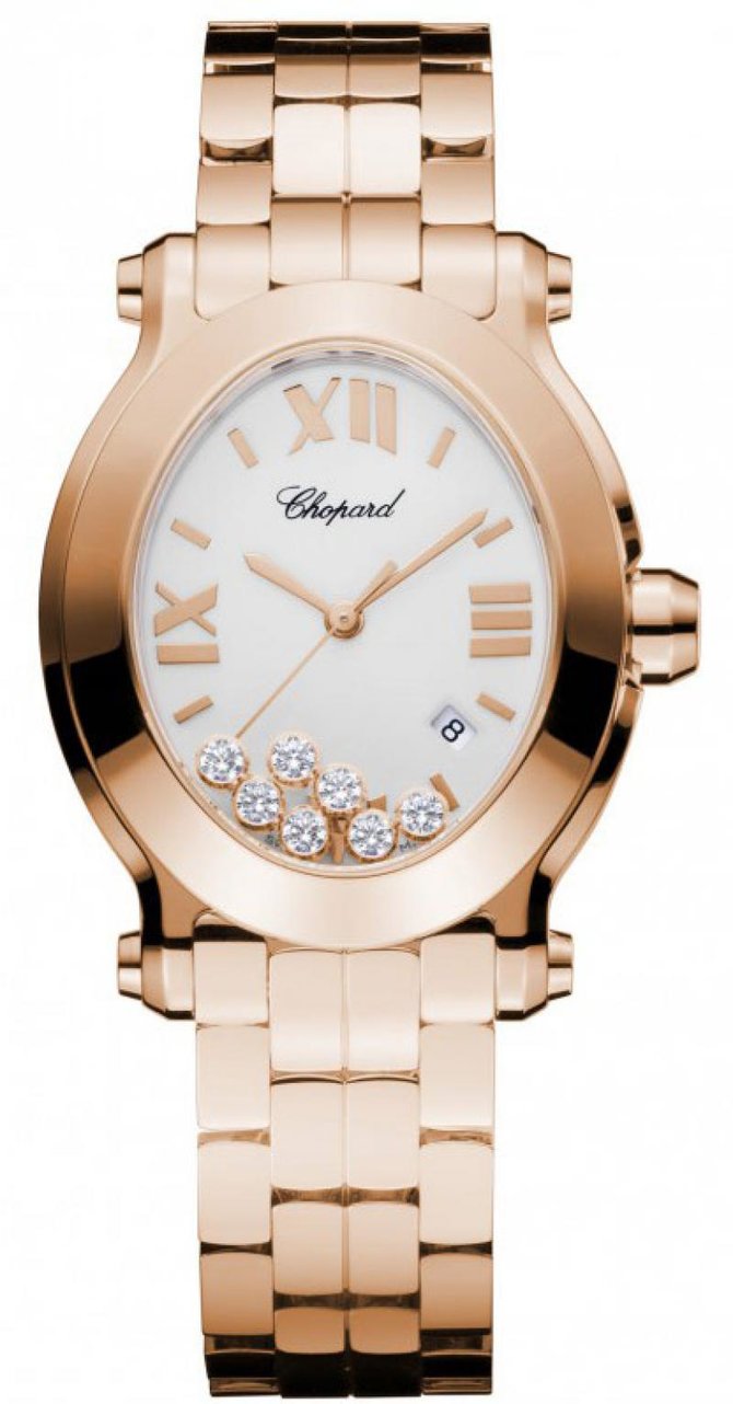 Chopard 275350-5002 Happy Sport Oval 7 Diamonds 