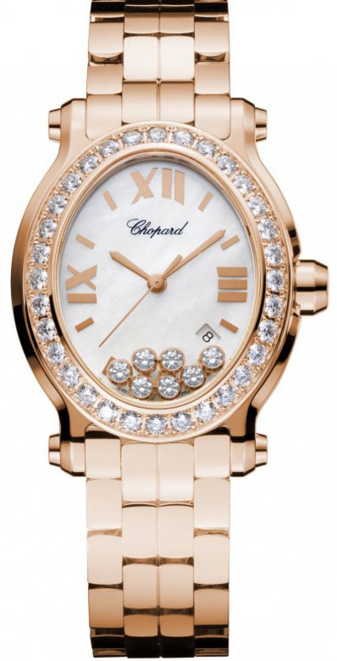Chopard 275350-5004 Happy Sport Oval 7 Diamonds 