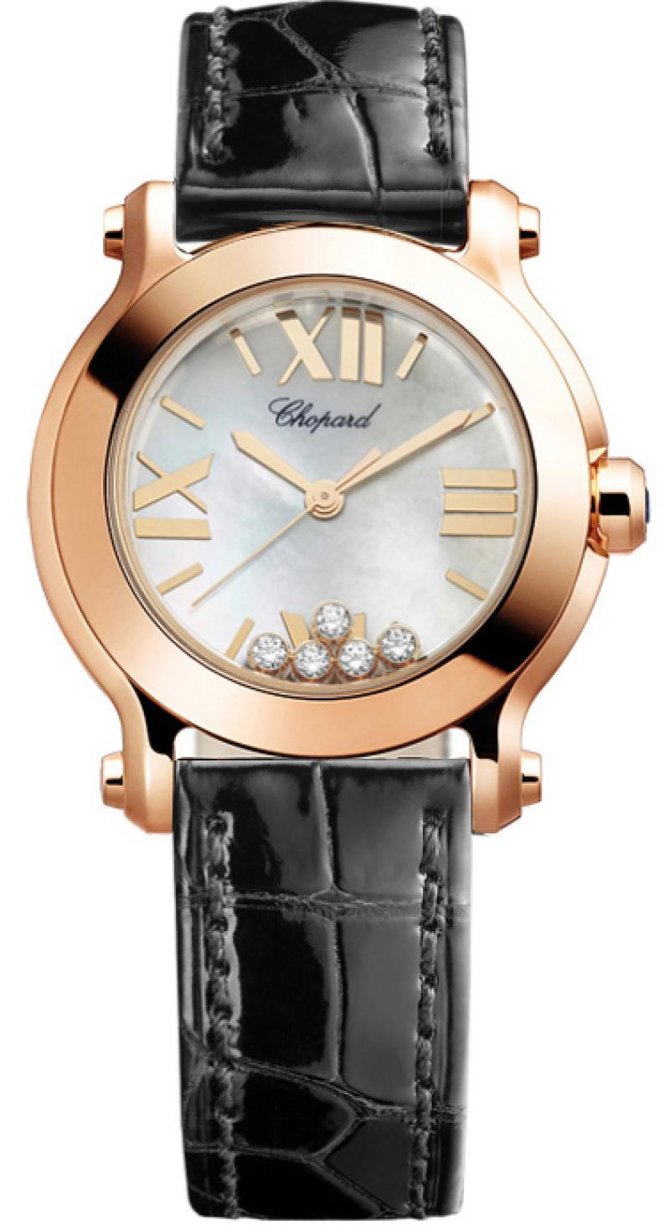 Chopard 274189-5001 Happy Sport Round 30mm 5 Diamonds Edition