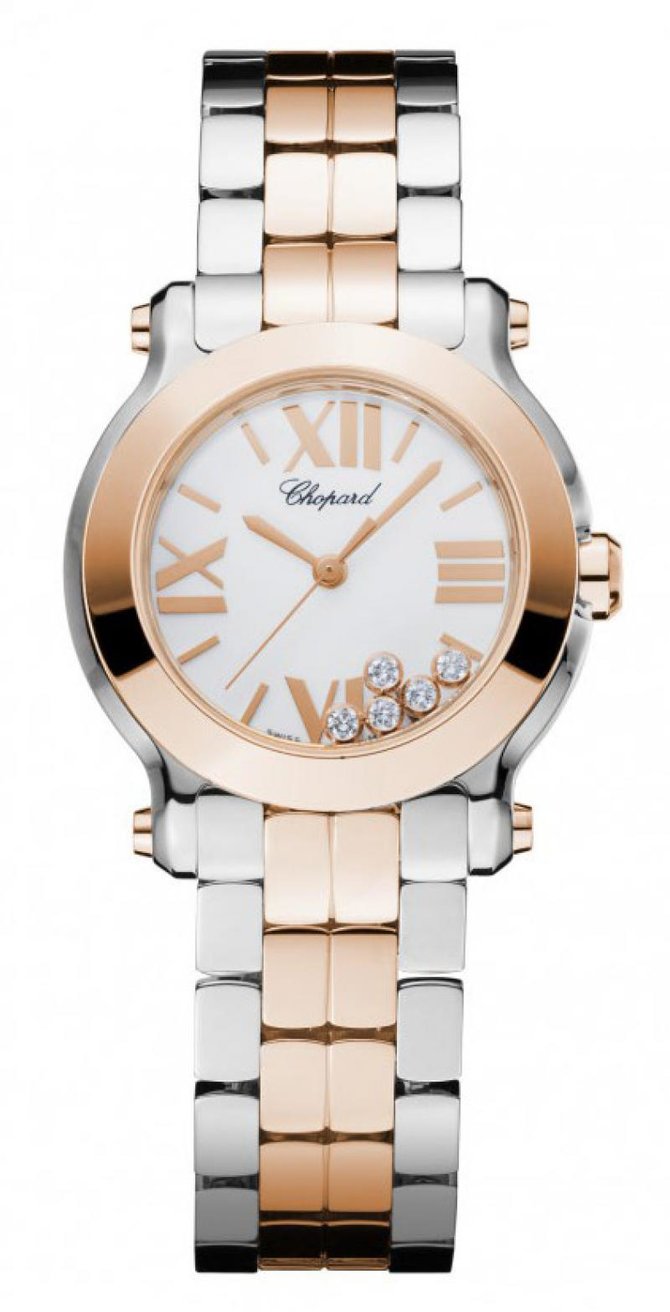 Chopard 278509-6003 Happy Sport Round 30mm 5 Diamonds Edition