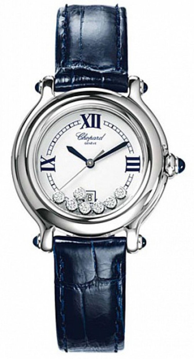 Chopard 278238-3006 Happy Sport Round 32mm 7 Diamonds