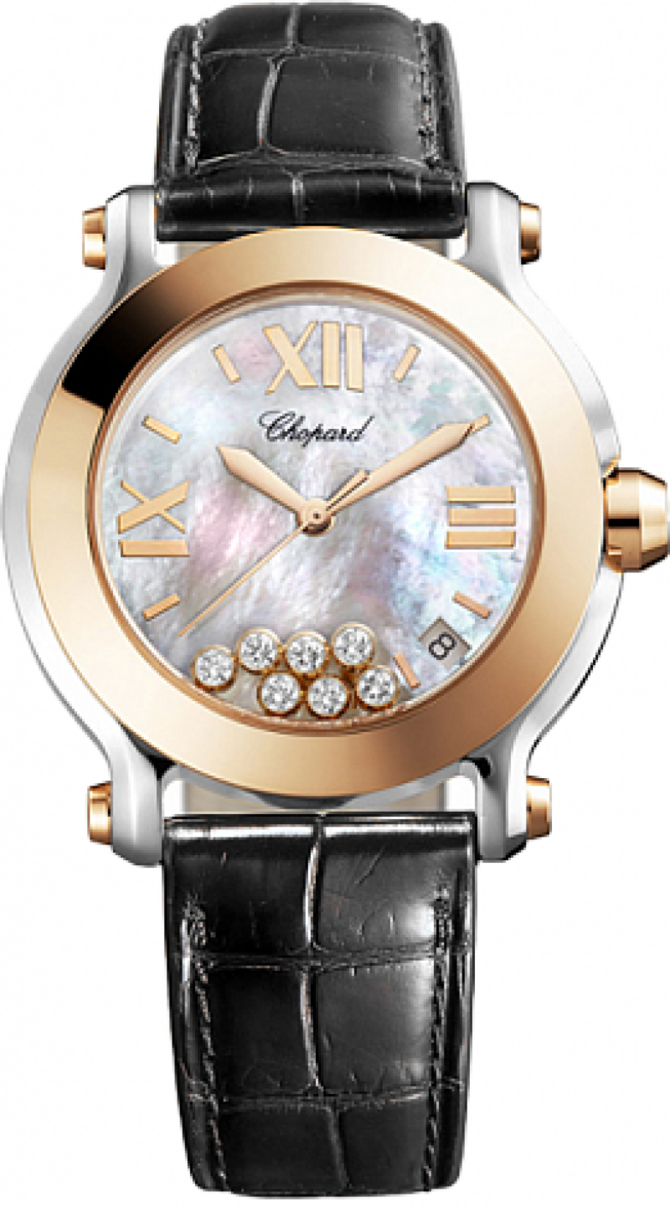 Chopard 278492-9004 Black Happy Sport Round 36mm 7 Diamonds Edition 2