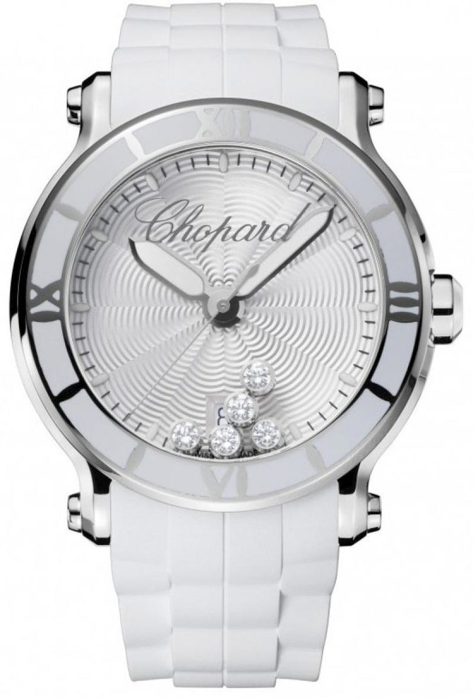 Chopard 288525-3002 Happy Sport Round 42mm 5 Diamonds