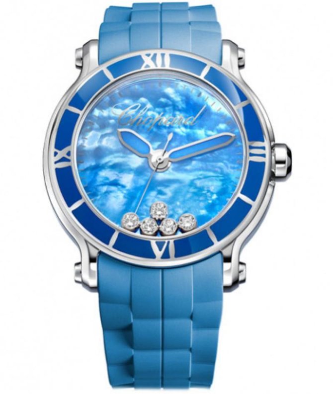 Chopard 288524-3001 Happy Sport Round XL 5 Diamonds 