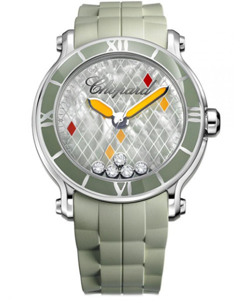 288524 - 3003 Chopard Round XL 5 Diamonds  Happy Sport