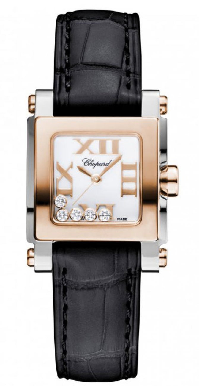 Chopard 278516-6001 Happy Sport Square 5 Diamonds 