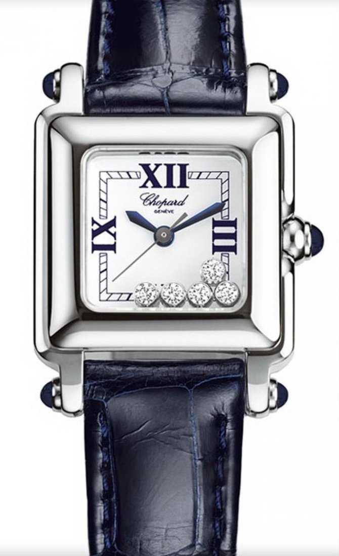 Chopard 278892-3004 Happy Sport Square 5 Diamonds 