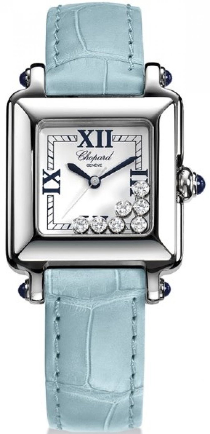 Chopard 278325-3006 Happy Sport Square 7 Diamonds 