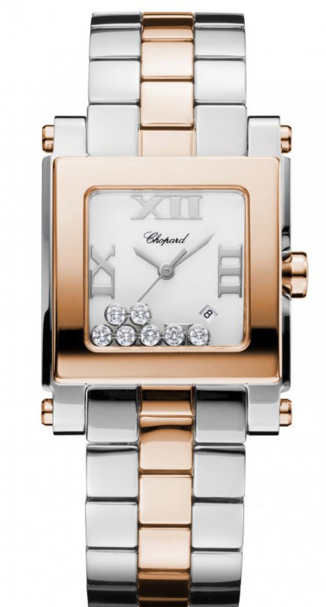 Chopard 278498-9001 Happy Sport Square 7 Diamonds 