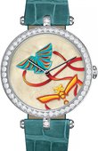 Van Cleef & Arpels Часы Van Cleef & Arpels Extraordinary Dials Kite White MOP Green Croco Les Cadrans Extraordinaires