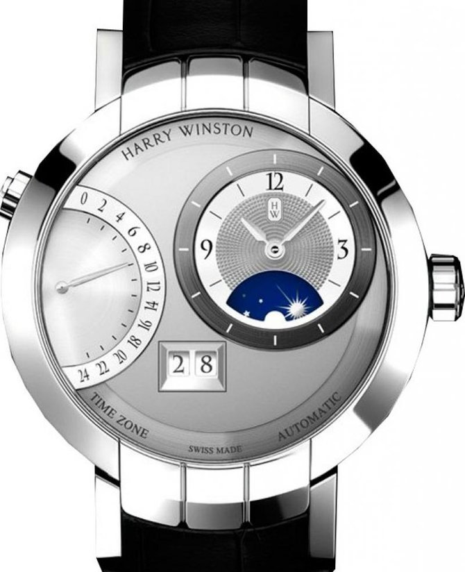 Harry Winston 210/MATZ41WL.W Premier Excenter TimeZone