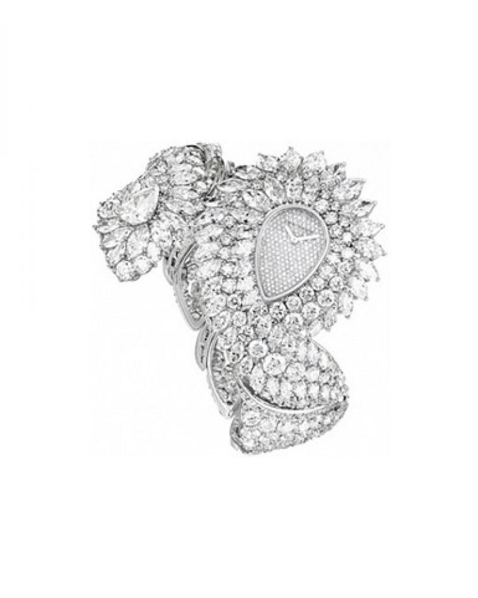 Harry Winston Paisley Diamond Bracelet Watch High Jewelry Paisley Diamond Bracelet Watch
