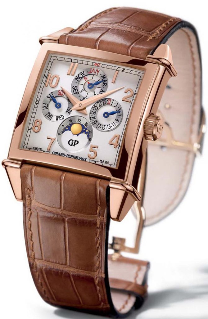 Girard Perregaux 90290-52-111-BACA Vintage 1945 Square Perpetual Calendar 