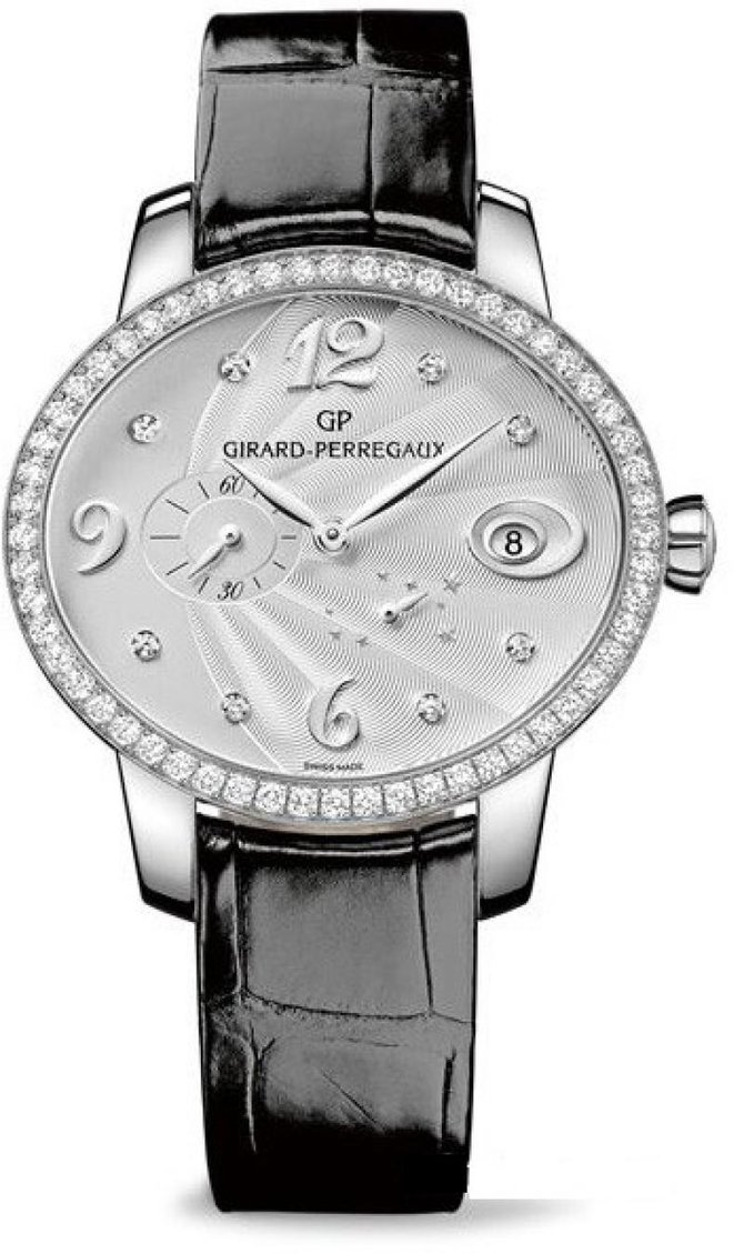 Girard Perregaux Cat's Eye Power Reserve Croco Silver Cat's Eye 37 mm