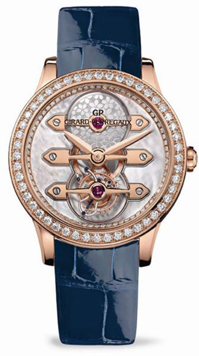 Girard Perregaux Tourbillon with Three Gold Bridges Lady Silver 1966 Ladies 38 mm