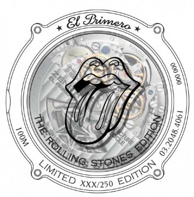 Zenith 03.2048.4061/77.C496 El Primero CHRONOMASTER 1969 TRIBUTE TO THE ROLLING STONES - фото 5