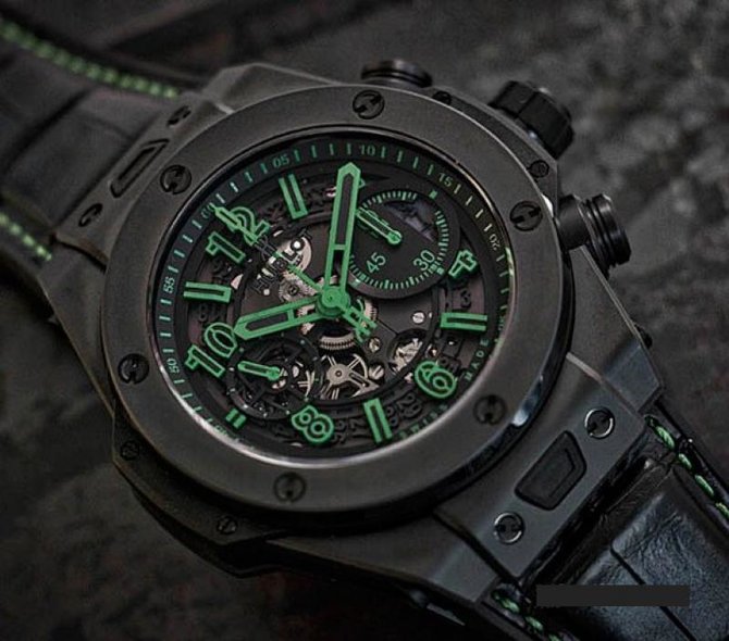 Hublot All Black Boutique Green Big Bang Unico HUB 1242  - фото 2