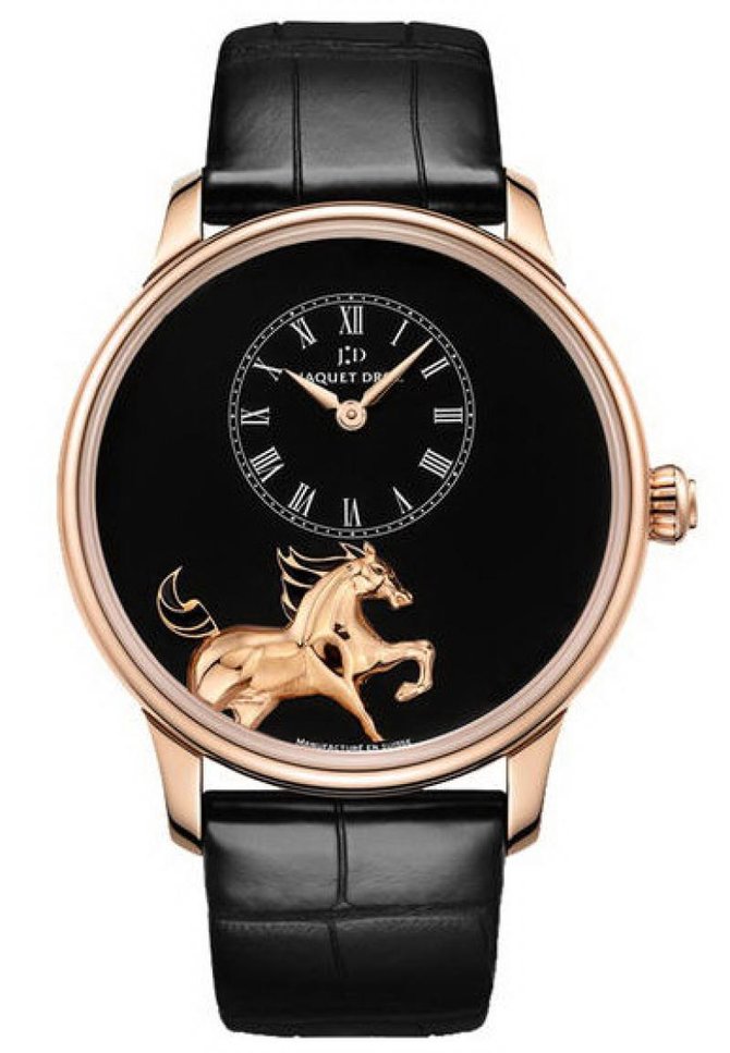 Jaquet Droz J005033201 Les Ateliers D'Art PETITE HEURE MINUTE RELIEF HORSE