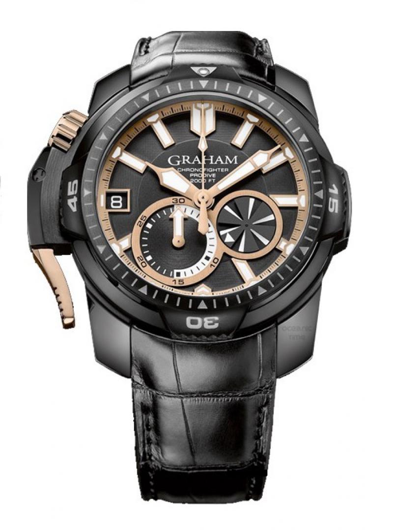2CDAZ.B04A Graham ProDive Black & Gold Chronofighter