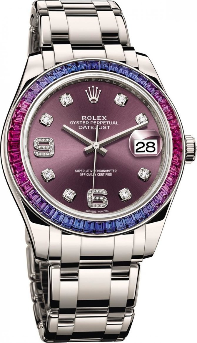 Rolex 86349SAFUBL Datejust Ladies Pearlmaster 39 mm 