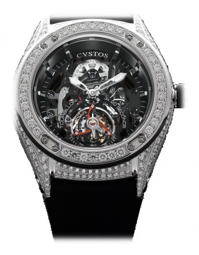 Cvstos R50 TS Platinum White Diamonds Challenge R CVS 2600C Hand Wound Tourbillon - фото 1